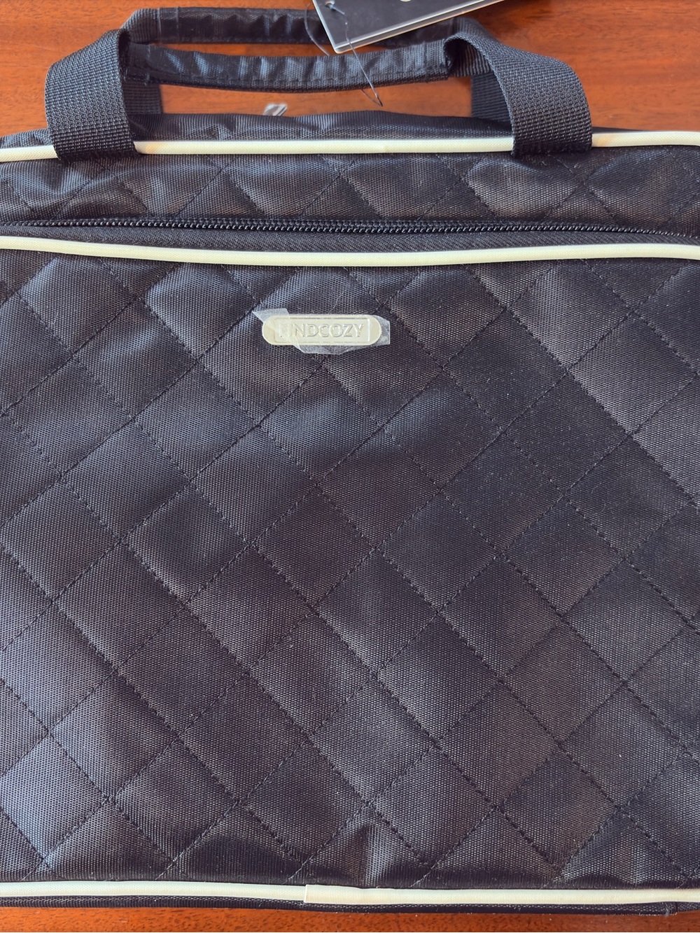Hanging Quilted Black Travel Bag with Handles
